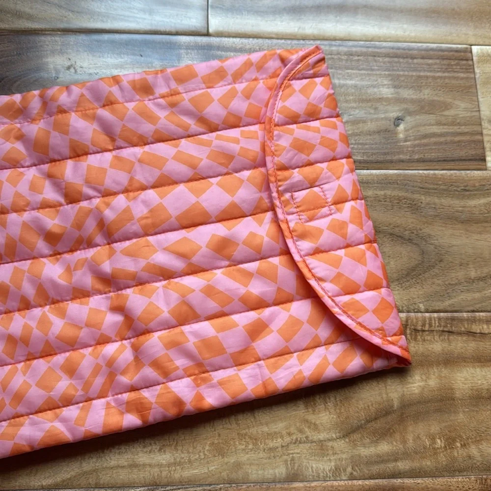Orange and Pink Geometric Silky Laptop Case